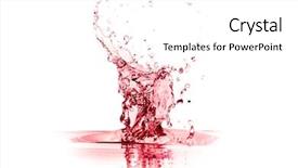  Presentation with splash - Cool new slide deck with blood flowing - red wine splash isolated backdrop and a white colored foreground