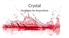  Presentation with splash - Beautiful presentation design featuring blood flowing - red wine splash isolated backdrop and a white colored foreground