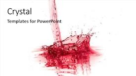  Presentation with white wine and red - Slides consisting of blood flowing - red wine splash isolated background and a white colored foreground