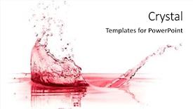  Presentation with white wine and red - Colorful slide deck enhanced with blood flowing - red wine splash isolated backdrop and a  colored foreground