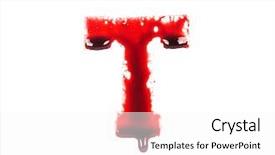  Presentation with dripping blood - Beautiful PPT theme featuring blood fonts with dripping blood backdrop and a white colored foreground