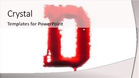  Presentation with fonts - Slide set with blood fonts with dripping blood background and a sky blue colored foreground