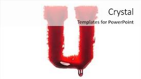  Presentation with dripping blood - Colorful presentation design enhanced with blood fonts with dripping blood backdrop and a pink colored foreground