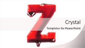  Presentation with dripping blood - Audience pleasing slide set consisting of blood fonts with dripping blood backdrop and a sky blue colored foreground