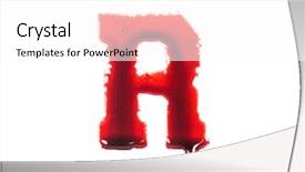  Presentation with dripping blood - Presentation design featuring blood fonts with dripping blood background and a white colored foreground