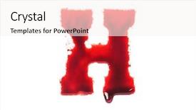  Presentation with dripping blood - Beautiful PPT theme featuring blood fonts with dripping blood backdrop and a sky blue colored foreground