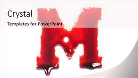  Presentation with dripping blood - Colorful theme enhanced with blood fonts with dripping blood backdrop and a sky blue colored foreground