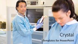  Presentation with blood - Slide deck with blood from hospital blood bank background and a light blue colored foreground