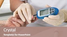  Presentation with sugar - Presentation having blood glucose meter the blood background and a coral colored foreground