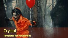  Presentation with scary forest - Slide deck consisting of blood in a night forest background and a tawny brown colored foreground