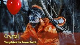  Presentation with scary forest - Slide deck enhanced with blood in a night forest background and a tawny brown colored foreground