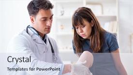  Presentation with sports doctor - Audience pleasing slide deck consisting of blood injuries - patient visiting doctor after sustaining backdrop and a lemonade colored foreground