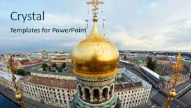  Presentation with resurrection - Beautiful PPT theme featuring blood or resurrection of christ backdrop and a sky blue colored foreground