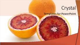  Presentation with blood - PPT theme with blood oranges on white background background and a  colored foreground