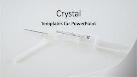  Presentation with white pigeon against the blue - Audience pleasing presentation theme consisting of blood plasma cells backgrounds - syringe against white background backdrop and a light gray colored foreground