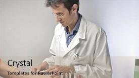  Presentation with blood - Beautiful theme featuring blood platelets - doctor injecting some vaccine backdrop and a  colored foreground