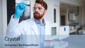  Presentation with platelets - Cool new theme with blood platelets - medical staff backdrop and a light blue colored foreground