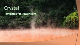  Presentation with hell - Slides having blood pond hell in japan background and a wine colored foreground