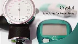  Presentation with blood pressure - PPT layouts with blood pressure device and device background and a light gray colored foreground