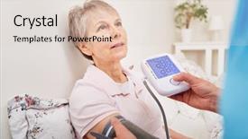  Presentation with blood pressure - Cool new PPT theme with blood pressure meter controls senior backdrop and a lemonade colored foreground