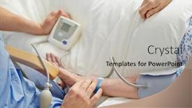  Presentation with blood pressure - PPT theme having blood pressure background and a light gray colored foreground