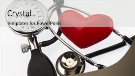  Presentation with heart chakra - Presentation design enhanced with blood presure - sphygmomanometer and heart background and a  colored foreground
