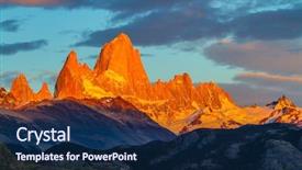  Presentation with blood - Beautiful presentation theme featuring blood-red sunset illuminates the top of impressive cliffs fitz roy fantastic patagonia backdrop and a navy blue colored foreground