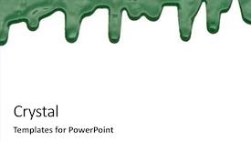  Presentation with white and green generic - Theme with blood spatter - green paint pouring on white background and a  colored foreground