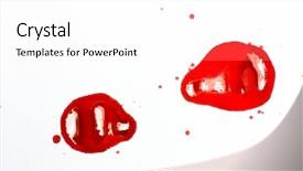  Presentation with blood spatter - Cool new presentation with blood spatter - red ink stains on white backdrop and a white colored foreground