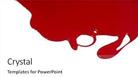  Presentation with blood spatter - Audience pleasing presentation theme consisting of blood spatter - red paint is flowing down backdrop and a white colored foreground