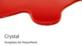  Presentation with blood spatter - Theme featuring blood spatter - red paint is flowing down background and a white colored foreground