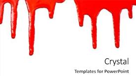  Presentation with blood spatter - Audience pleasing presentation theme consisting of blood spatter - red paint pouring on white backdrop and a white colored foreground