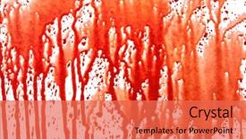  Presentation with blood - Presentation theme having blood splatters on white background and a red colored foreground