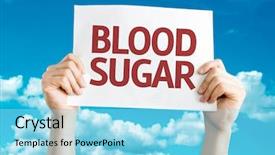  Presentation with sugar - Audience pleasing theme consisting of blood sugar card with sky backdrop and a arctic colored foreground