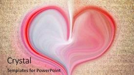  Presentation with romantic gift - Audience pleasing presentation design consisting of blood templstes - abstract artistic artificial background texture backdrop and a coral colored foreground