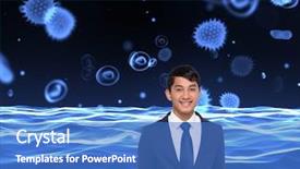  Presentation with composite - Colorful slide deck enhanced with bloodstream - composite image of smiling casual backdrop and a teal colored foreground