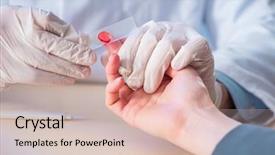  Presentation with doctor taking care of baby - Cool new theme with bloodwork - doctor taking blood samples backdrop and a  colored foreground