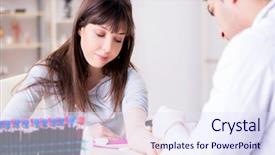  Presentation with blood test - Beautiful PPT theme featuring bloodwork - patient during blood test sampling backdrop and a  colored foreground