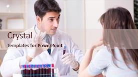  Presentation with blood test - Cool new theme with bloodwork - patient during blood test sampling backdrop and a  colored foreground