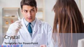  Presentation with blood test - Cool new slides with bloodwork - patient during blood test sampling backdrop and a  colored foreground