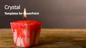  Presentation with blood - Amazing PPT theme having bloody candle for halloween holiday backdrop and a  colored foreground