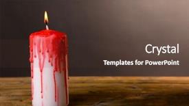  Presentation with candle - Amazing theme having bloody candle for halloween holiday backdrop and a tawny brown colored foreground
