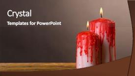  Presentation with candles - Cool new PPT theme with bloody candles for halloween holiday backdrop and a dark gray colored foreground