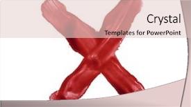  Presentation with fonts - PPT theme featuring bloody fingers the letter background and a lemonade colored foreground