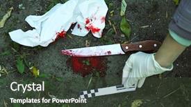  Presentation with outdoors - Audience pleasing presentation theme consisting of bloody knife dragged along outdoors backdrop and a tawny brown colored foreground