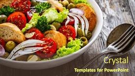  Presentation with disney mary poppins - PPT theme consisting of bloody-mary-panzanella-salad background and a tawny brown colored foreground