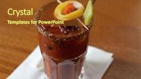  Presentation with tomato juice - Audience pleasing slides consisting of bloody mary tomato juice cocktail backdrop and a tawny brown colored foreground