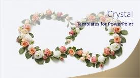  Presentation with leaves flat lay - Theme having blooming-corner-flowers-wearth background and a sky blue colored foreground