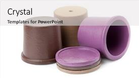  Presentation with lilac flower - Presentation theme featuring blooming flower of purple lilac isolated background and a light gray colored foreground