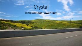  Presentation with rain clouds - Presentation theme consisting of blooms - super bloom southern california wild background and a light blue colored foreground